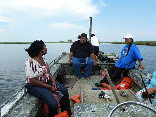 Derrick, LaTosha, Rosina on the boat Derrick, LaTosha, Rosina on the boat